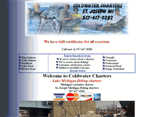 Tablet Screenshot of coldwatercharters.com